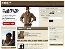 Tablet Screenshot of gaycowboysingles.com